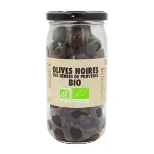 OLIVES NOIRES HERBES DE PROVENCE BIO POT PNE 235G