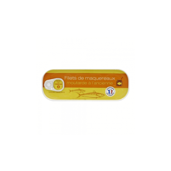 FILETS DE MAQUEREAUX MOUTARDE CONSERVE 169G