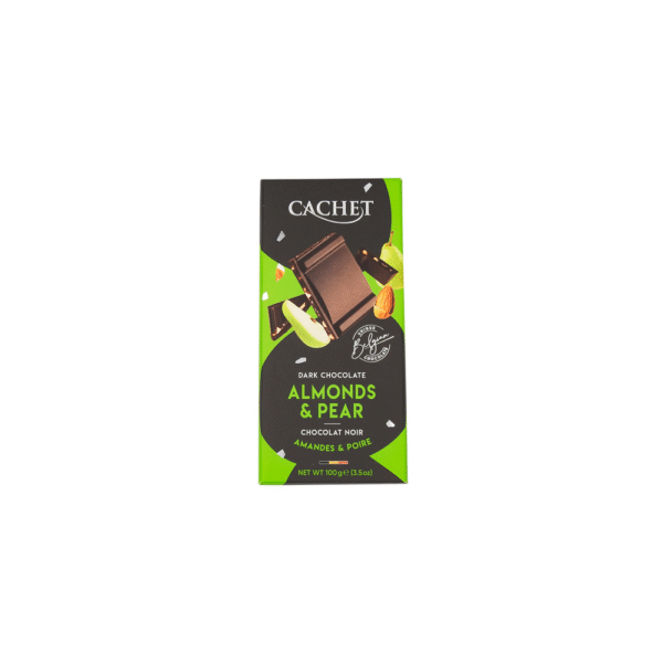 CHOCOLAT NOIR POIRE AMANDE 100G