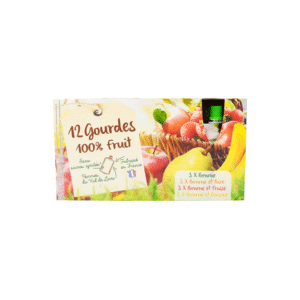 12 GOURDES DE PURÉE DE FRUITS SANS SUCRES AJOUTÉS ORIGINE FRANCE 90 G