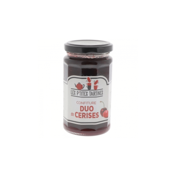 CONFITURE DUO DE CERISES, POT 265G LES P'TITES TARTINES