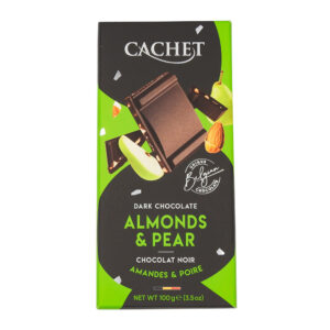 CHOCOLAT NOIR AMANDE-POIRES 100g